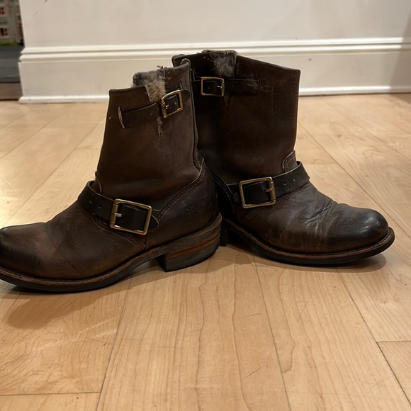 Frye For Coach Fur Lined Engineer Boot, rare find!! - Picture 2 of 6